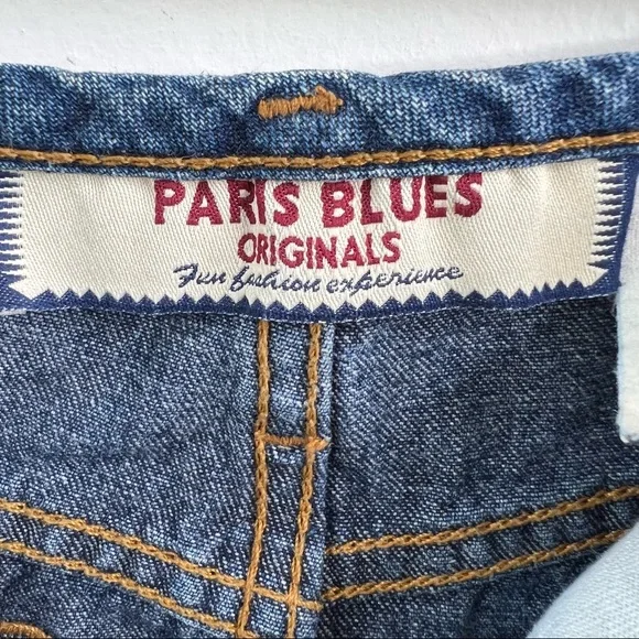 Vintage Y2K high waisted jeans skirt below knee  front slit dark denim Sz3 - Picture 5 of 14